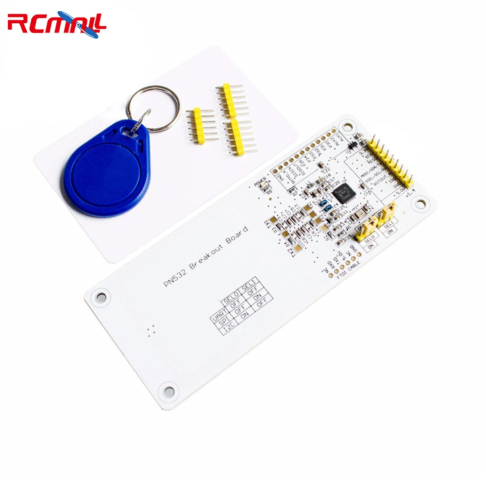 

RCmall PN532 NFC/RFID Board V1.3 for Compatible with Arduino + White Card