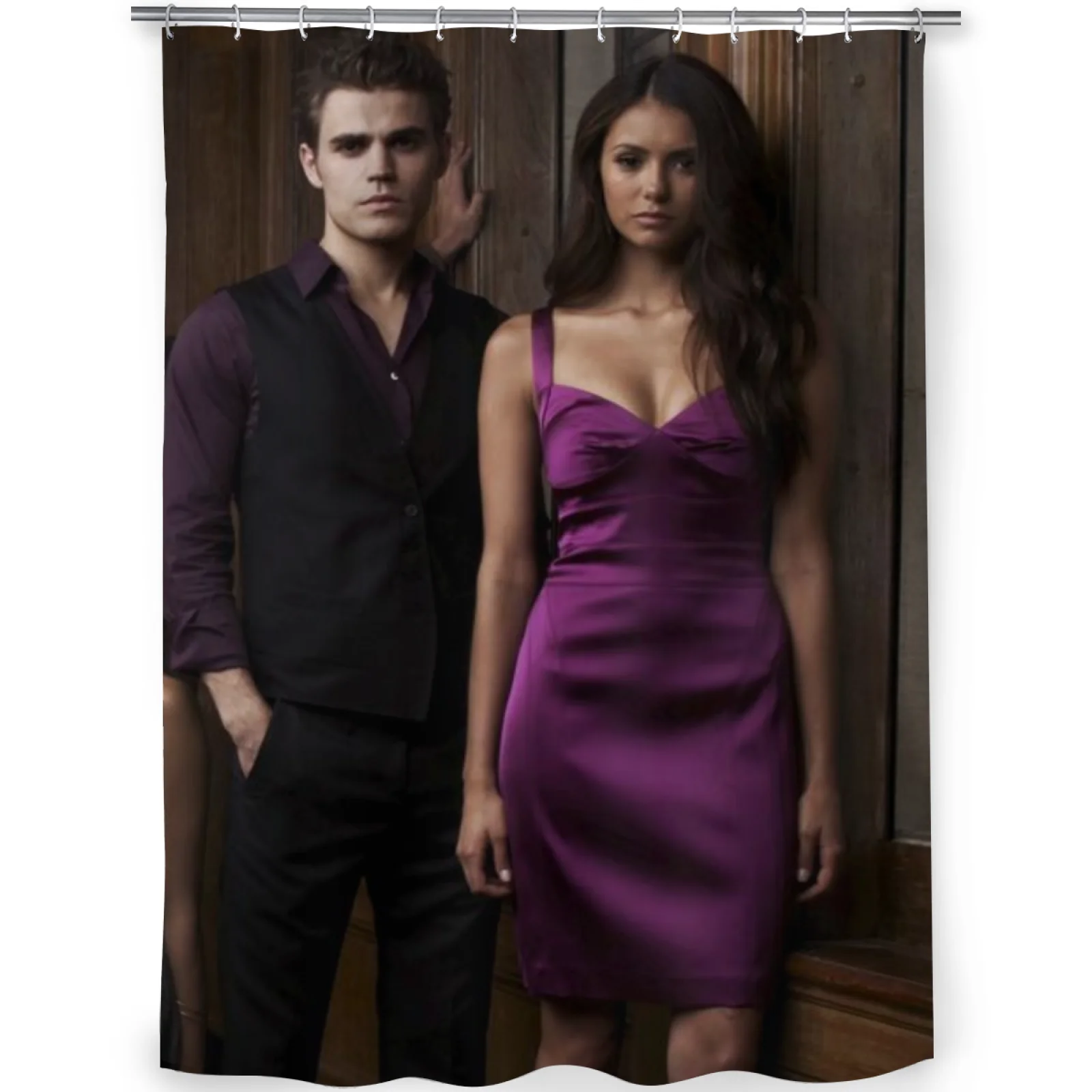 

Bathroom Shower Curtain 3D Waterproof and Mildew Proof The Vampire Diaries Environmentally Friendly Toilet Curtain_xxgyl21