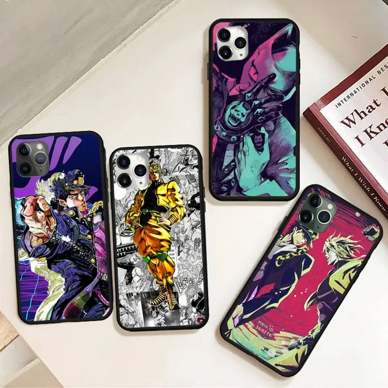 cartoon jojo bizarre adventure phone case for iphone 11 12 mini pro xs max 8 7 6 6s plus x 5s se 2020 xr free global shipping