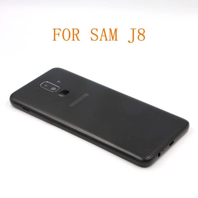 Для SAMSUNG Galaxy J8 J800 J800F задняя крышка батарейного отсека+ рамка+ стеклянный корпус для объектива камеры, Крышка батарейного отсека с набором инструментов