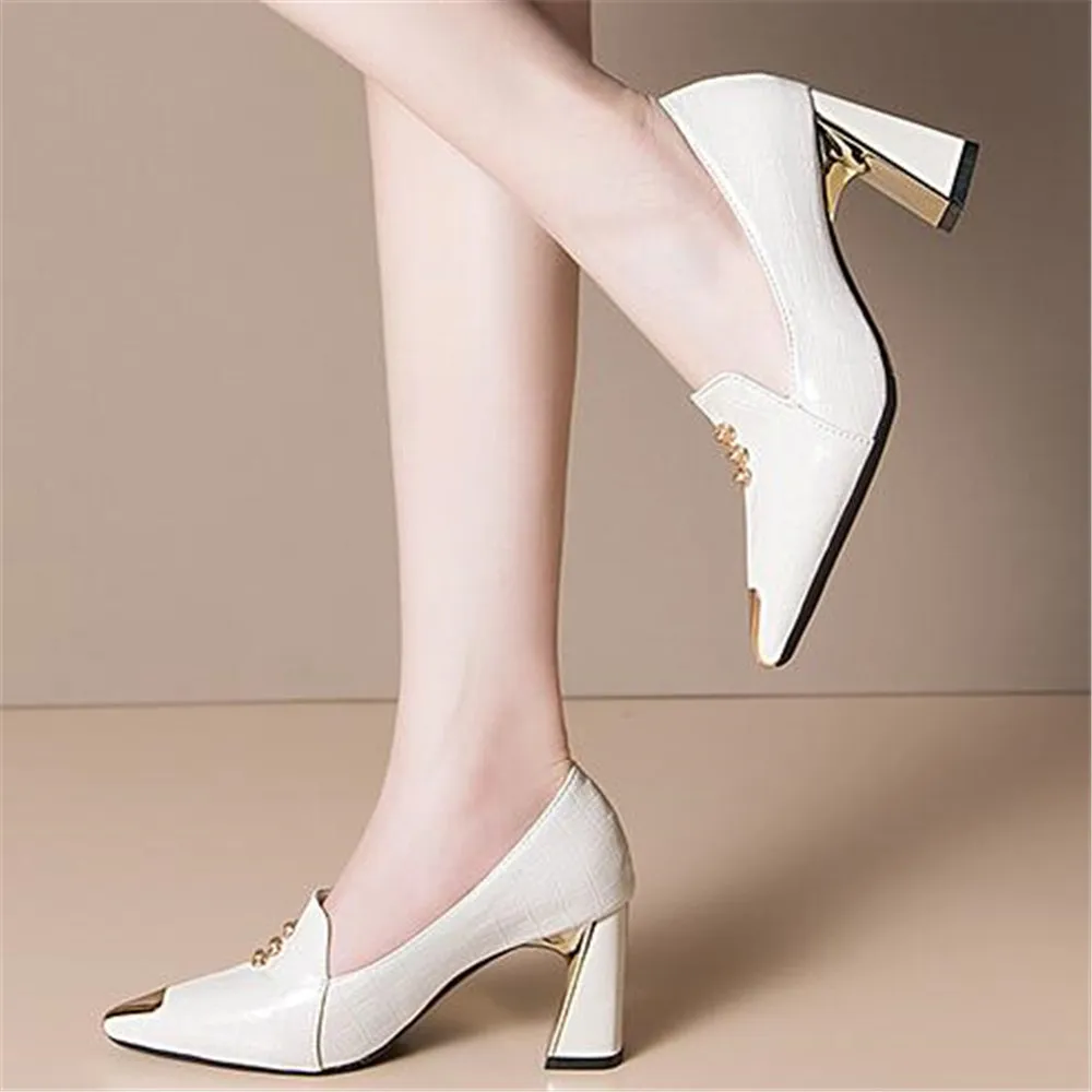 

Туфли-лодочки женские из лакированной кожи, на высоком каблуке, с острым носком, размеры 34-40