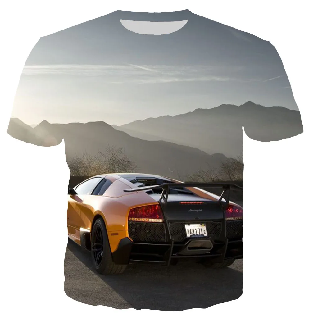 

Racing 3D Printing T-Shirt Men's Fashion Streetwear Sports Car Sports Hip Hop Plus Size Short Sleeve 2021 Summer New Top