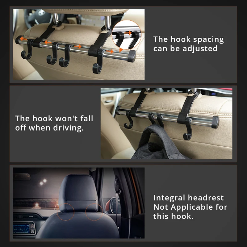 Автоматический крепеж и зажим Универсальный Автомобильный крючок на спинку