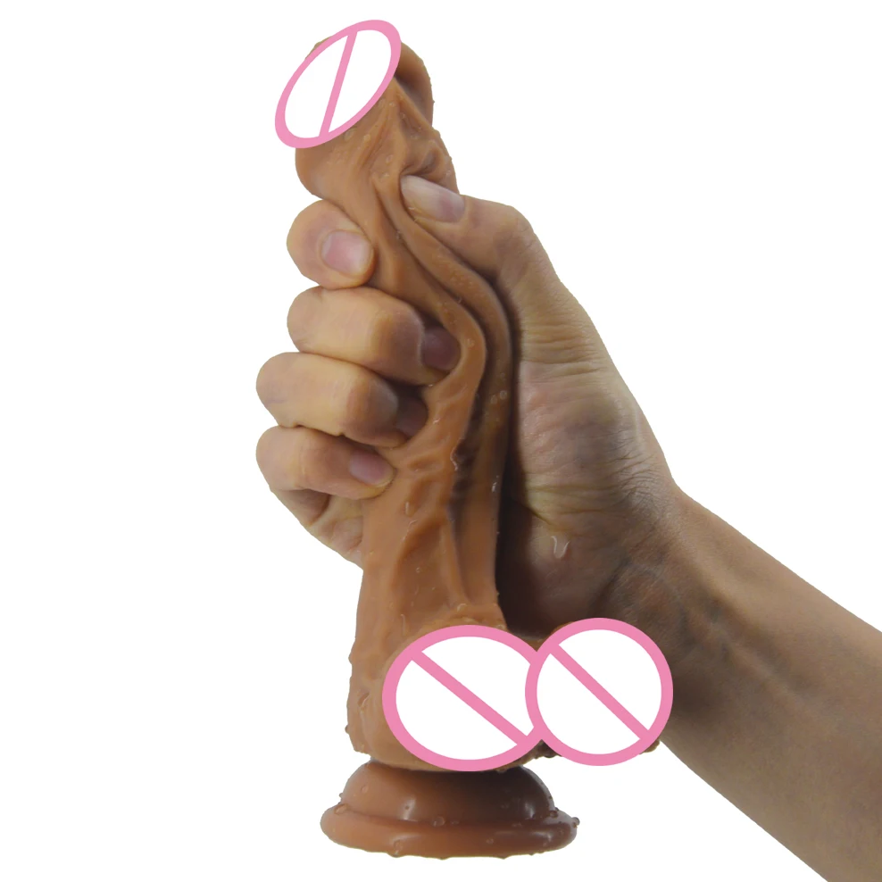 Реалистичный фаллоимитатор FAAK двухслойный силиконовый мужской искусственный