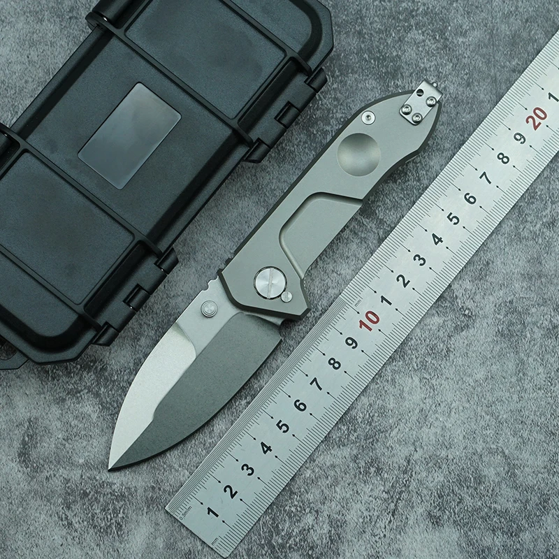 

OEM CO112R N690 Steel Multifunction Folding Knife Titanium Alloy Handle Outdoor Camping Survival Kitchen Knife EDC Tool