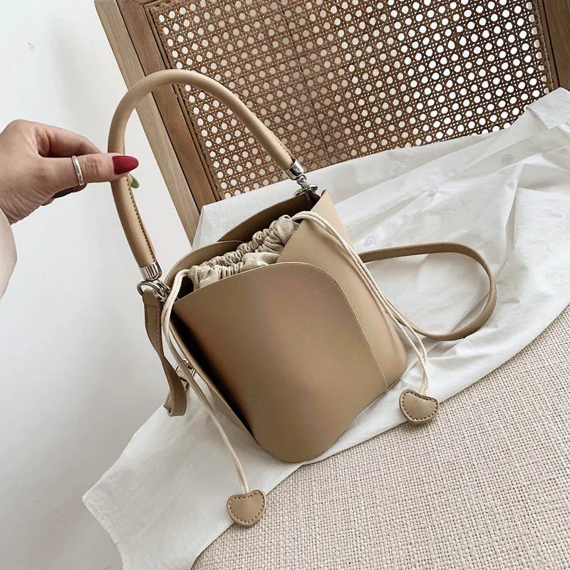 

Texture Bucket Bag New Fashion Messenger Bag for Women