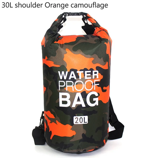 Orange 30L 5L/10L/20L/30L камуфляжная уличная сумка Портативная рафтинг водонепроницаемая сумка мешок для плавания сумка для воды треккинг - Цвет: Orange 30L