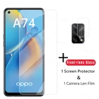 Прозрачное стекло 2.5D для OPPO A74, защитная пленка для экрана OPPO A74, закаленное стекло, защитная пленка для телефона OPPO A74, пленка для объектива камеры