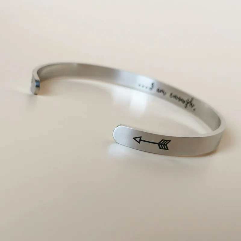 Я достаточно мощный браслет ювелирные изделия вдохновляющие цитаты браслеты для