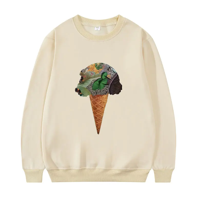 

Ice Cream Party Fashion Harajuku Print Sweatshirt Hipster Pullover Men Hip Hop Fashion Sweatshirts Women Casual Loose Sportswear