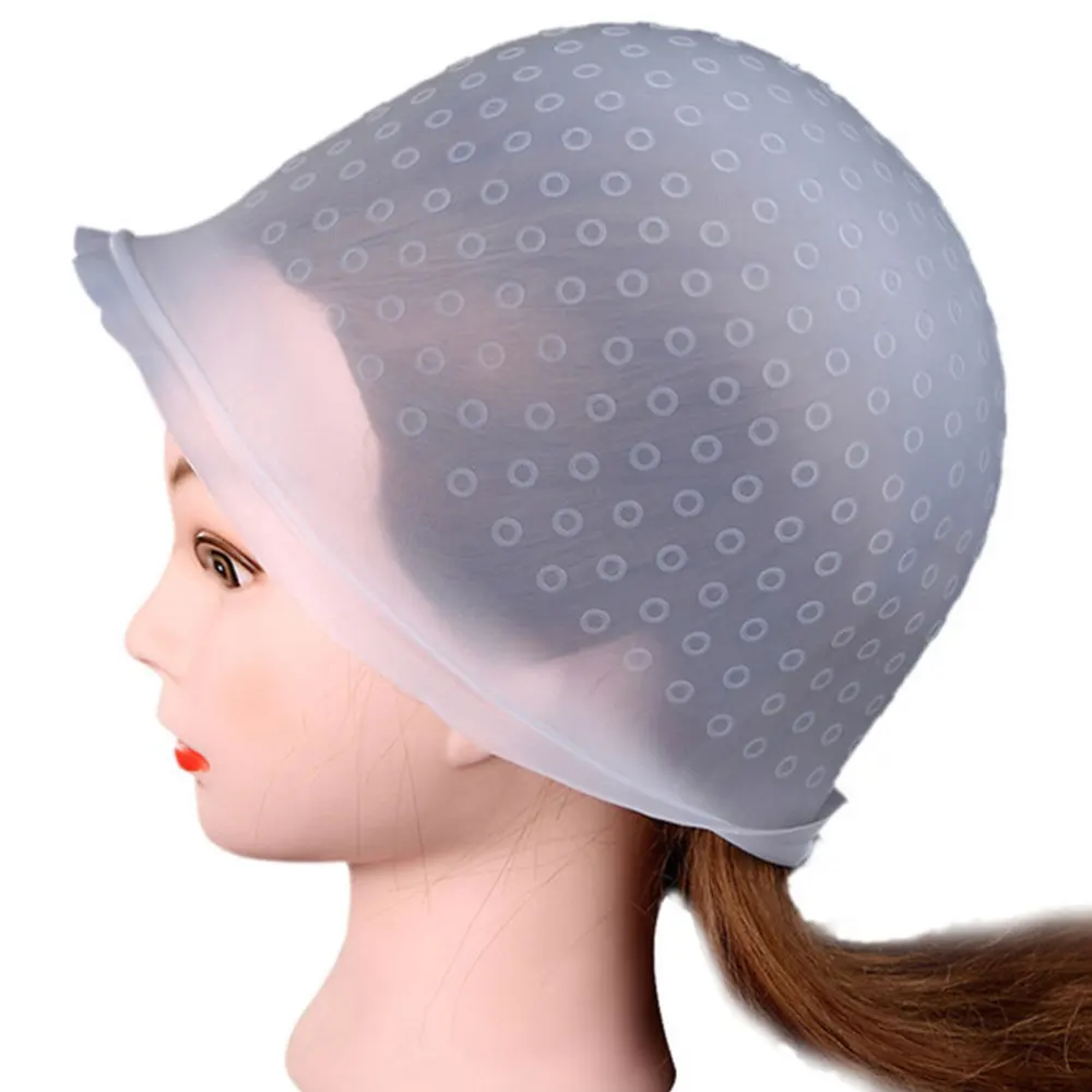 

1 Set Highlight Caps Professional Silicone Hair Dye Caps Elastic Highlight Hat Reusable Salon Hair Coloring Caps With Hooks