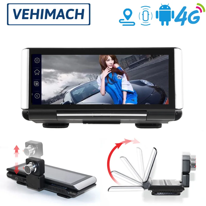 Складной Автомобильный видеорегистратор GPS WIFI Android 4G ADAS DVR Bluetooth монитор Двойная