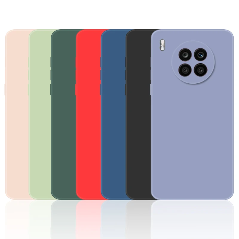 

For Honor 50 Lite Case Cover Huawei Nova 8i 8 9 Mate 20 Lite 30 40 Pro Plus P40 Soft Liquid Silicone Bumper Phone Case Honor 50
