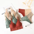 Комплект женского спортивного нижнего белья с чашками пуш-ап