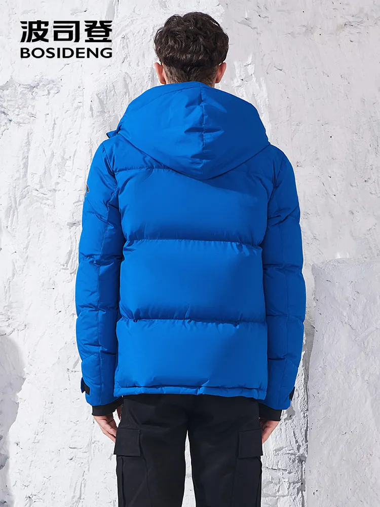 BOSIDENG новый глубокий зимний гусиный пуховик для мужчин с капюшоном