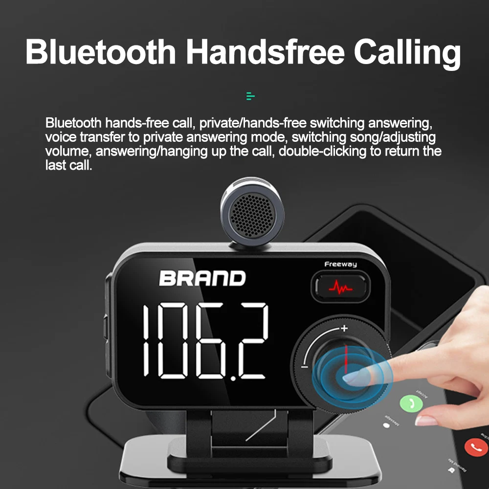 Автомобильный MP3-плеер Bluetooth 5 0 FM-передатчик поддержка TF-карт воспроизведение