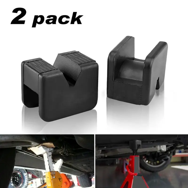 

4Pcs Floor Jack Pad Adapter for Jack Stand Universal Rubber Slotted Frame Welds Protector