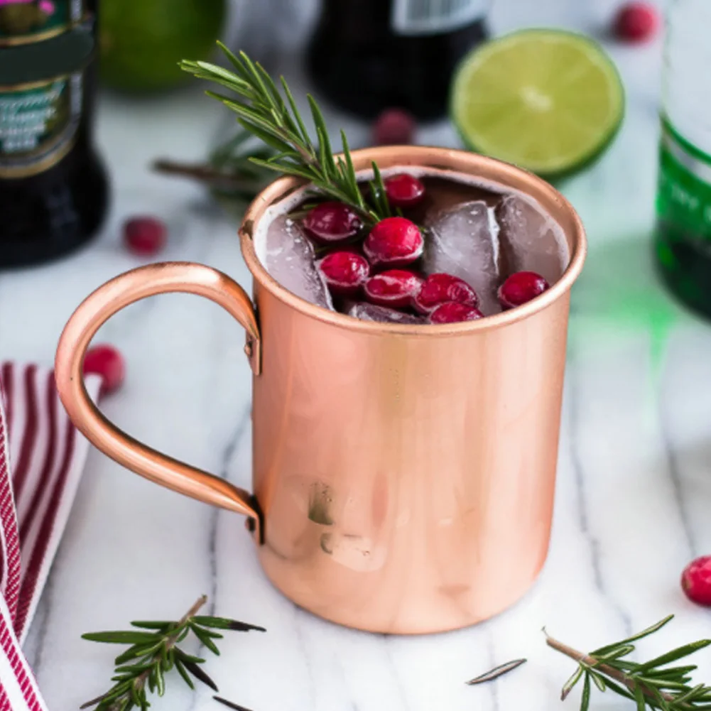 

420/500ML Moscow Mule Copper Mug Stainless Steel Mug Durable Solid Mule Cocktail Cup For Restaurant Bar Drinkware Party Kitchen