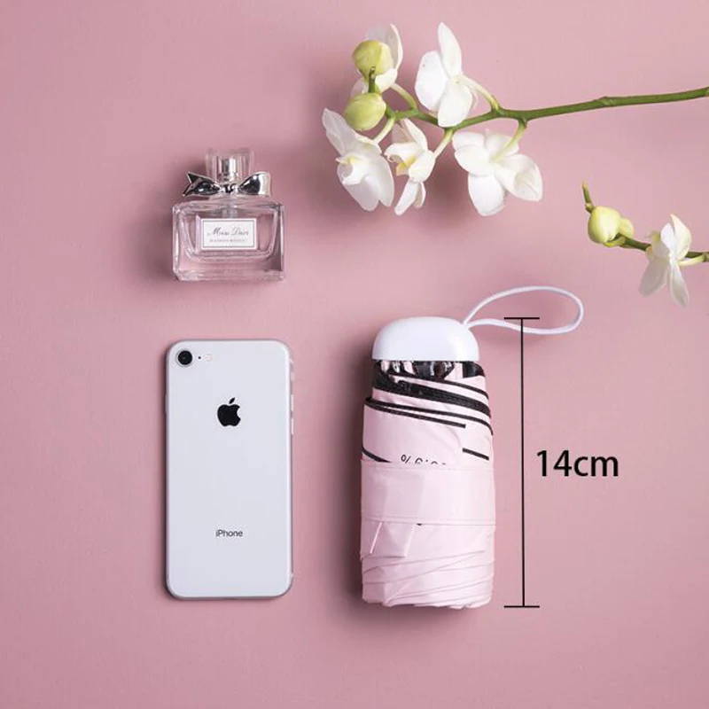 Легкий модный Зонт от дождя женский подарок карманный мини-зонтик для девушек