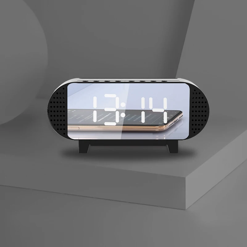 

Bluetooth Portable Mini Bass Wireless Speaker LED Screen Display Bluetooth Music Sound Handfree FM Loudspeaker With Night Lights