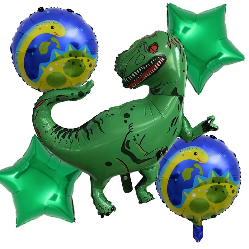 Большой фольгированный шар в виде динозавра воздушный животных для мальчиков