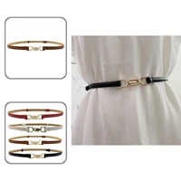 buckle belts reusable faux leather simple design skinny fashion dress waist belt jeans belt for party