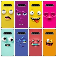 funny face soft phone case for samsung note 20 ultra 10 lite 9 8 galaxy a01 a11 a21 a31 a41 a51 a71 a9 a8 a7 a6 plus cover patte