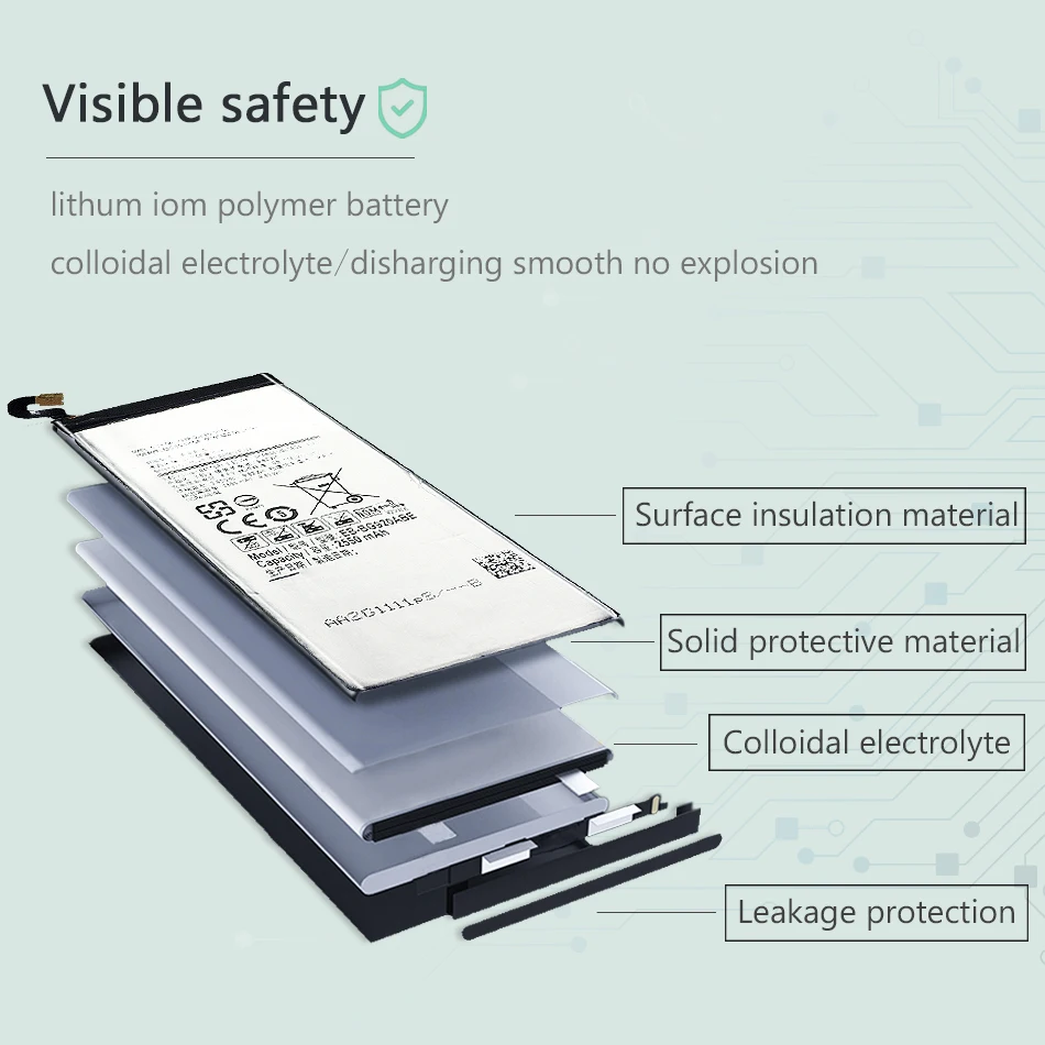 Замена Батарея EB-BG920ABE для Samsung Galaxy S6 SM-G920 G920F G920i G920A G920V G9200 G9208 G9209 2550 мА-ч