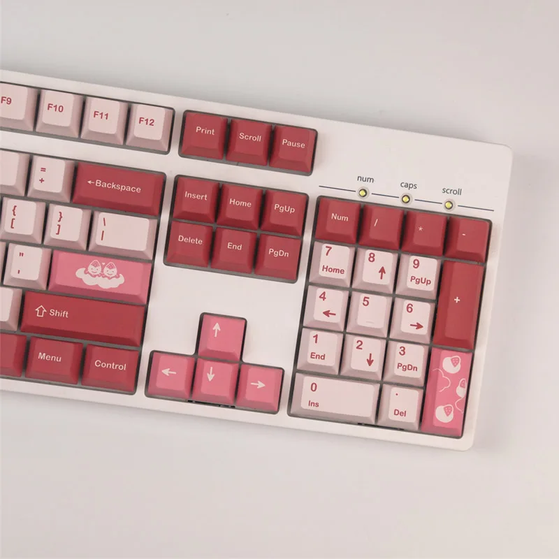 

Для механической клавиатуры Cherry PBT Keycap GMK мультяшный Дафу с пятью сторон милый чехол для клавиатуры Розовый Красный