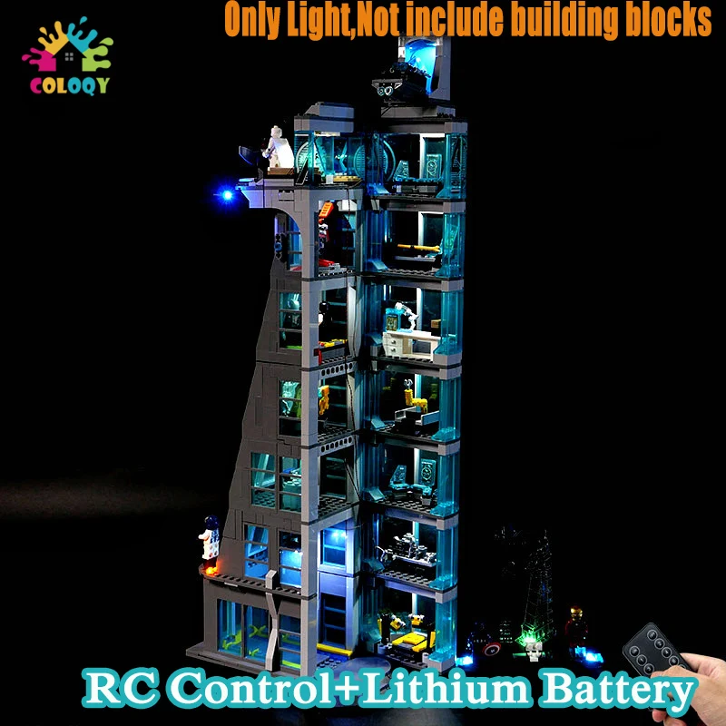 

COLOQY LED Light Set Compatible With Marvel Super Heroes Building Blocks RC control Toys For Children Christmas Gifts