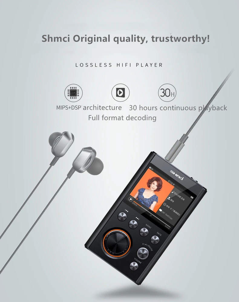 Shmci C5 профессиональный высокое качество мастер-уровень HIFI DSD256 без потерь ЦАП WM8965 декодирование CUE музыка мини спорт HIFI MP3 плеер