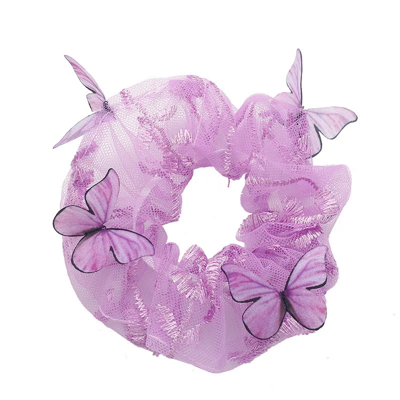 

Large Intestine Hair Ring Butterfly Shape Hair Scrunchies Sweet Elastic Rubber Band Fashion Head Rope Woman Hair Accessorie