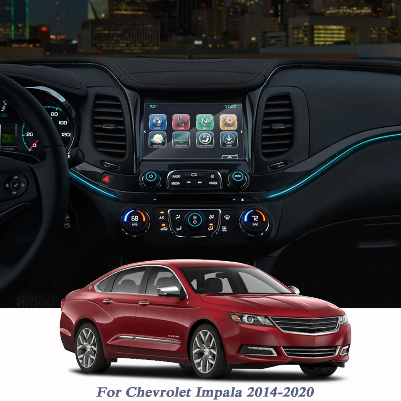 

Car Styling GPS Navigation Screen Glass Protective Film Sticker For Chevrolet Impala 2014-2020 Auto Accessories