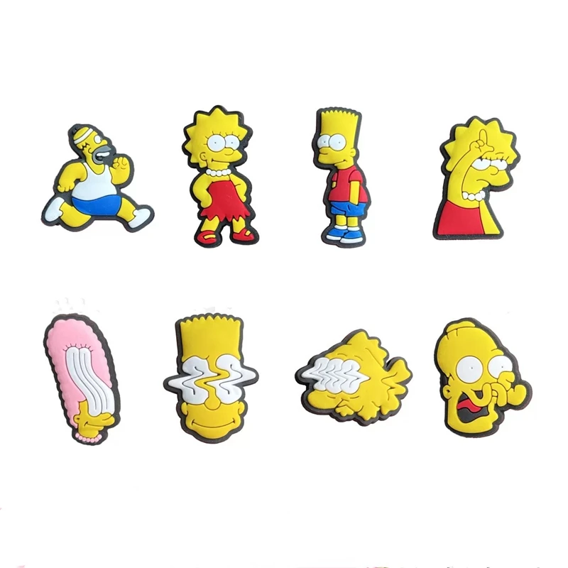 

Single Sale 1pcs Cartoon Animation Funny Shoe Charms Accessories Decorations PVC Croc jibz Buckle for Kids Party Xmas Gifts