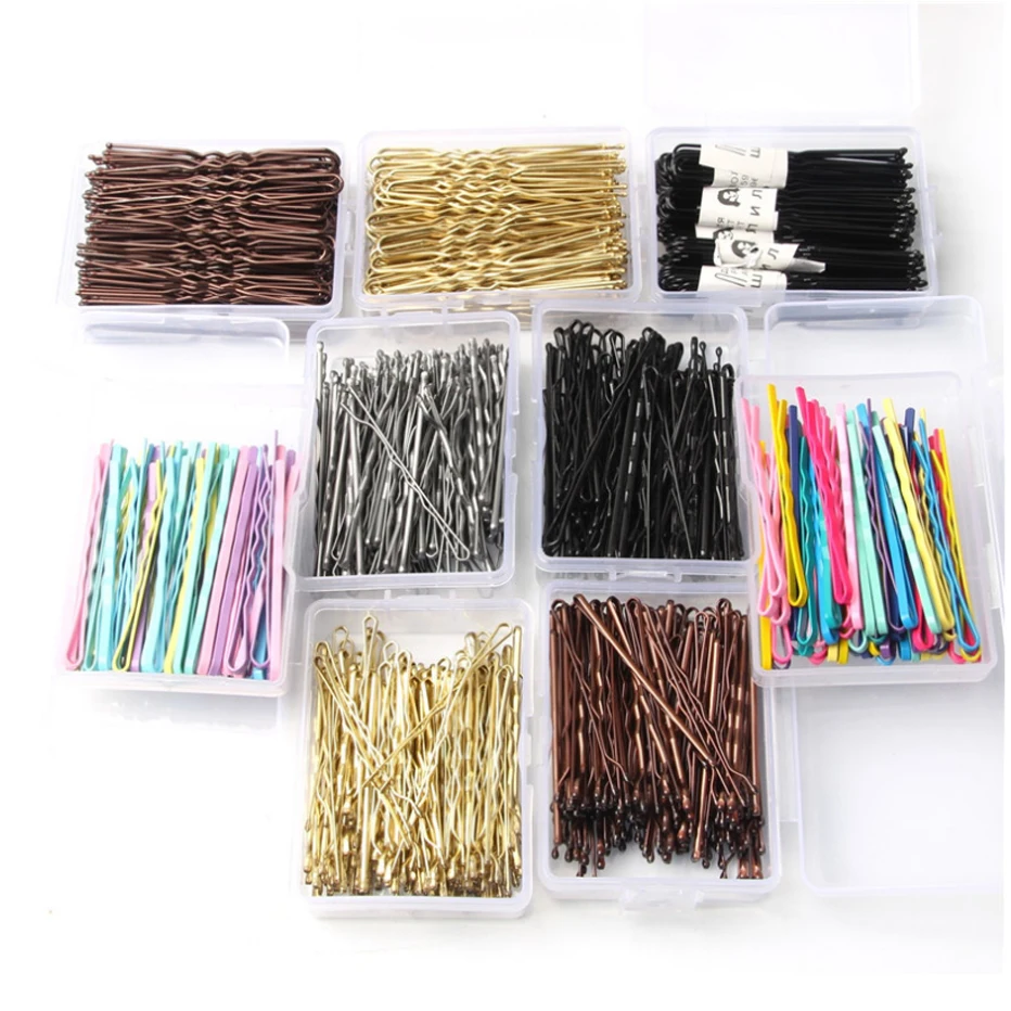 

50/100 шт./компл. заколки карамельный Цвет модные матовые Цвет заколки для волос волна плоский U Форма для девочек повязка на голову, заколки дл...