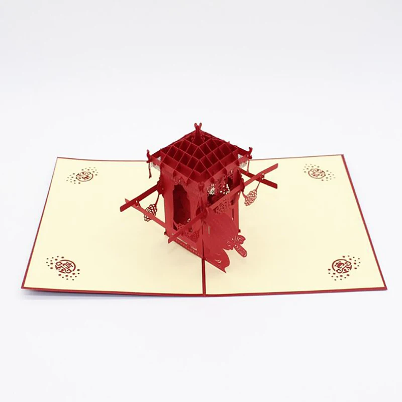 Свадебные лазерная резка карт конверт Почтовые открытки резные 3D Pop Up