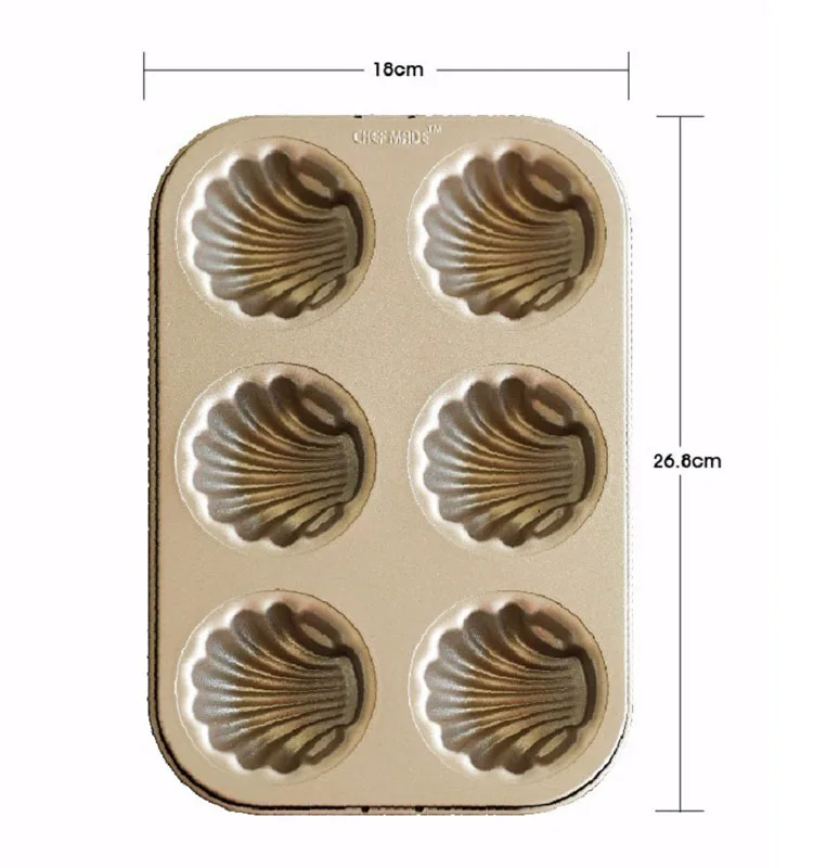 Форма для торта Мадлен 6 чашек оболочка банан золото антипригарная форма выпечки