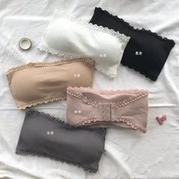 womens tank top solid color summer 2021 new strapless bra underwear korean bottoming tops for girls all match wrapped chest