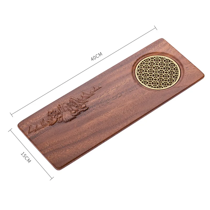 Walnut Tray for Decoration Plates Food Chinese Tea Set Kitchen Trays Wooden Plate Teaware Dining Bar Home Garden | Дом и сад