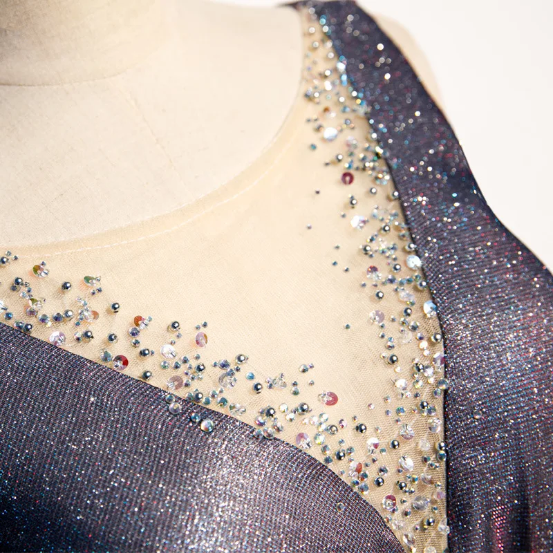 Cheongsam современное сексуальное коктейльное Сверкающее тонкое платье шикарное