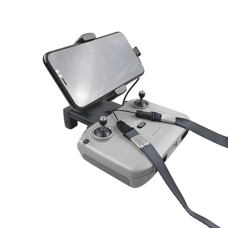 

Подходит для DJI Mavic Air2/2S/Mini2 спереди регулируемый угол мобильный телефон держатель кронштейн дистанционный пульт шнурки Аксессуары для дрона