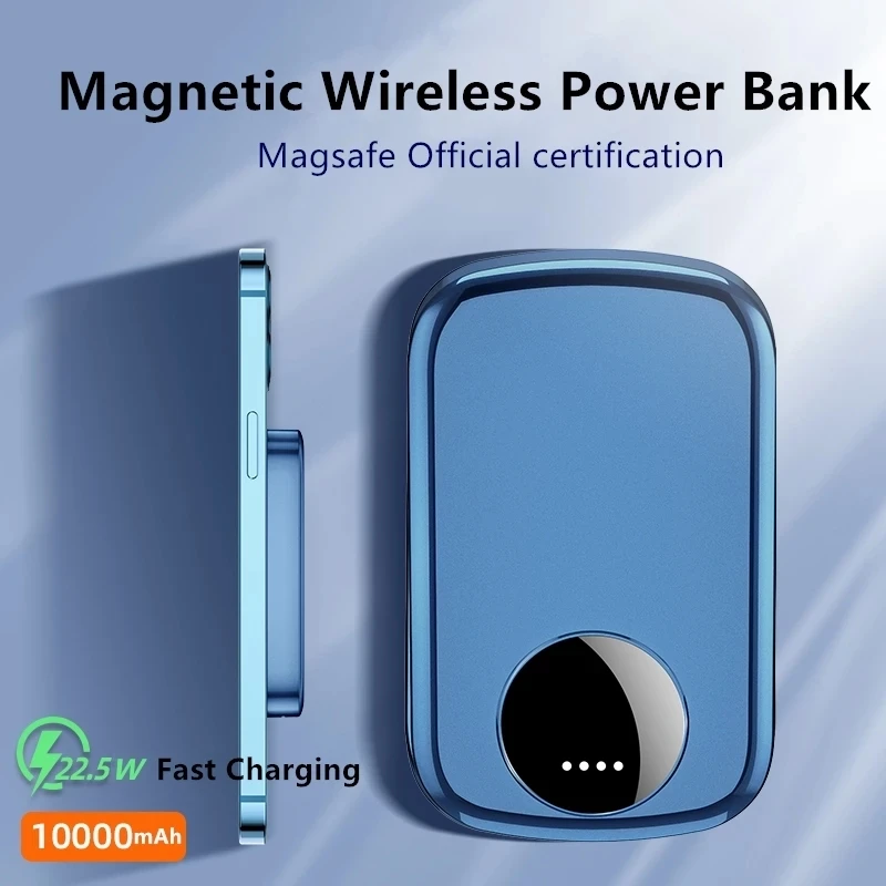

15W Portable Magnetic Wireless Mini Power bank Mobile Phone Fast Charger For Iphone12 13Pro Max Xiaomi 10000mAh External Battery
