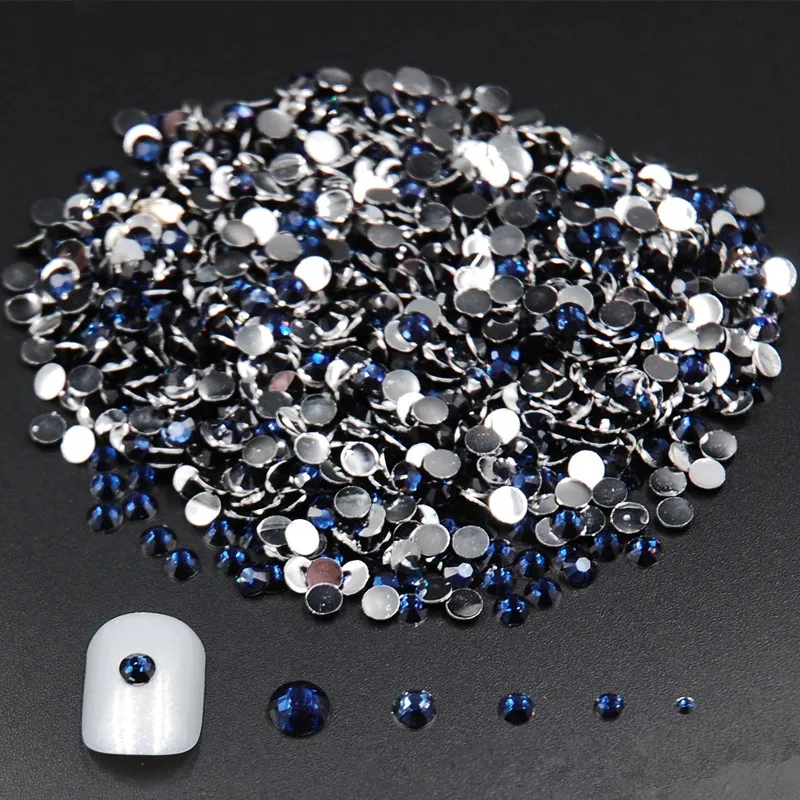 

2000 шт., акриловые стразы для 3D-дизайна ногтей, 2 мм, 3 мм, 4 мм, 5 мм