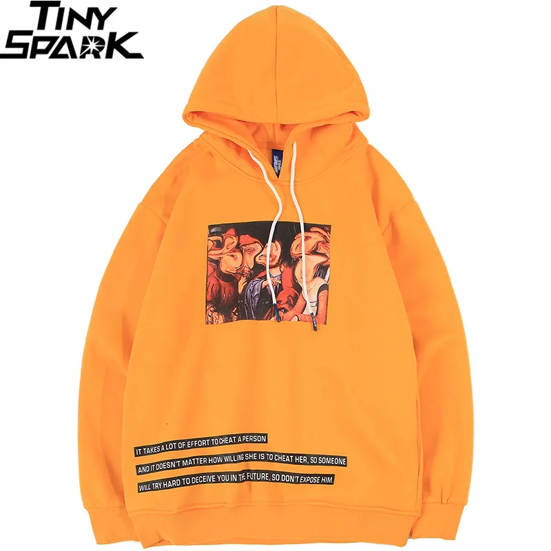 2019 мужская толстовка с капюшоном в стиле хип хоп уличная витая картина Harajuku
