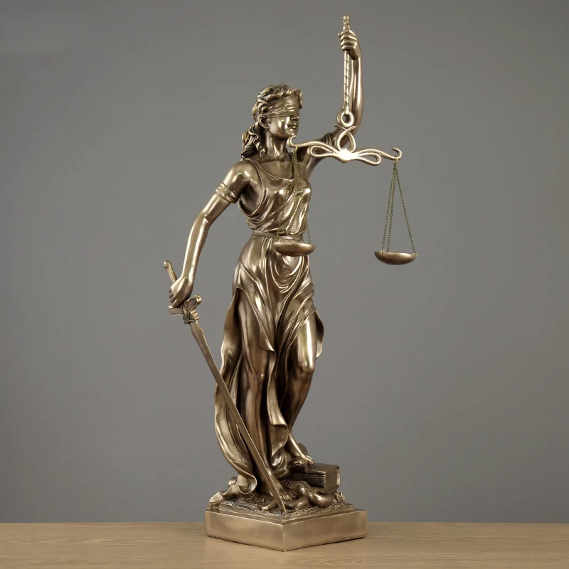 Justice Fair Themis статуи оправдания богиня скульптура Смола ремесло украшение дома