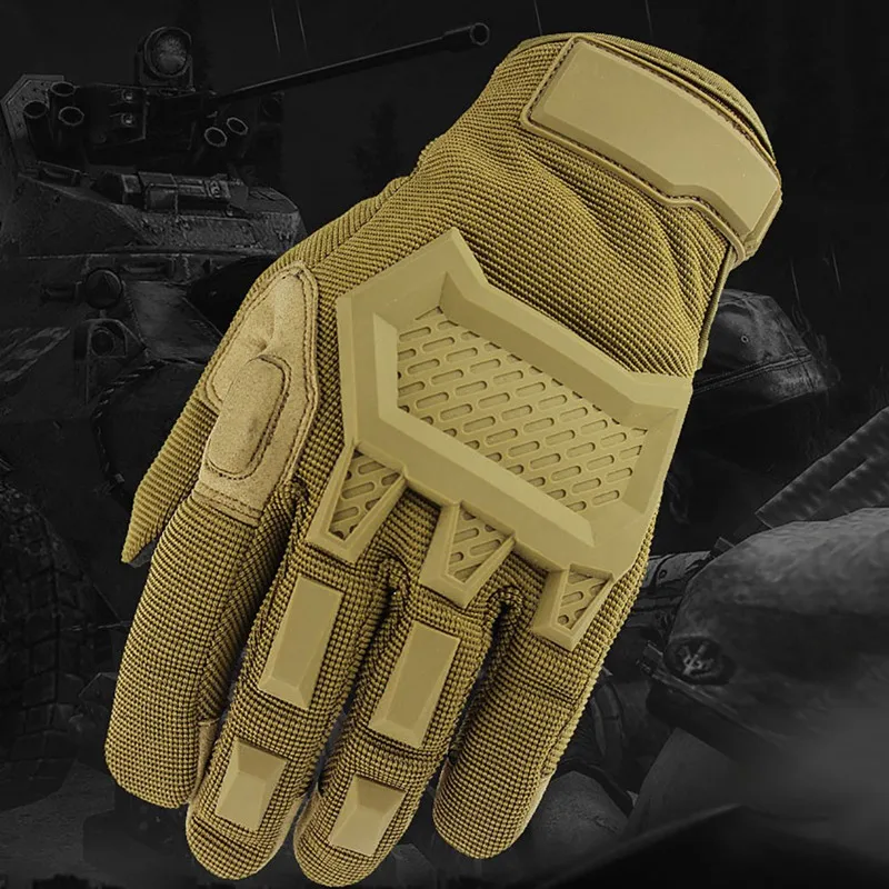 Men's Sport Full Finger Gloves Touch Screen Outdoor Tactical Military Airsoft Shooting Hunting Hard Knuckle Armed Mittens | Спорт и