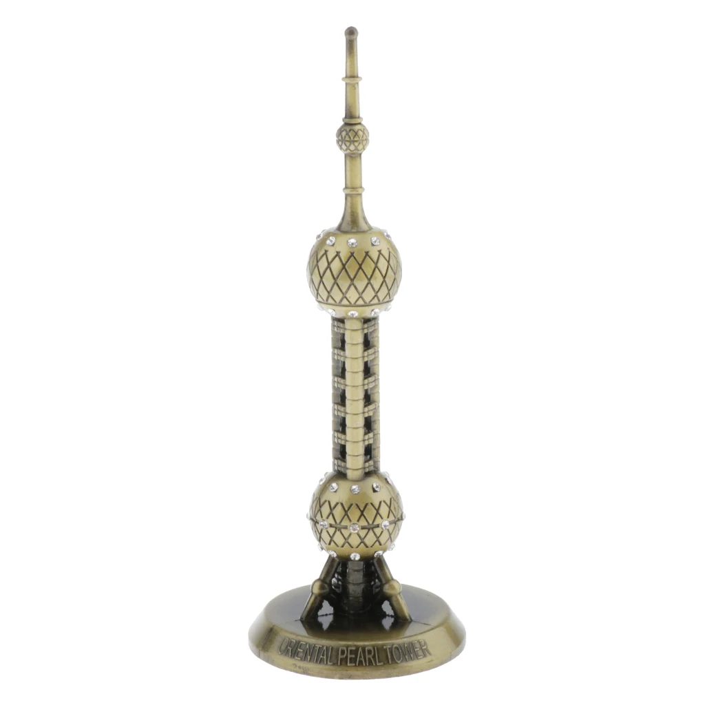 

Alloy Oriental Pearl Satue Shanghai Study Decor Ornament Souvenir