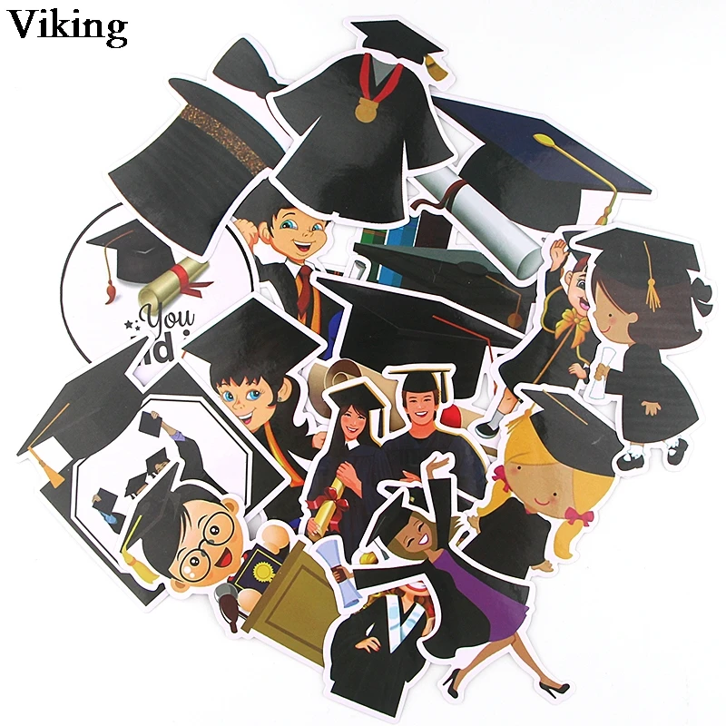 

16 Pcs/set We Graduated Stickers PVC Stickers Stickers For Notebook Scrapbooking Sticker Laptop Car Skateboard Sticker G0195