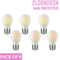 pack of 8 dimmable frosted a60 2w 4w 6w 8w led e27 e26 vintage retro lamp 110v 220v filament bulbs lamp for chandelier lighting
