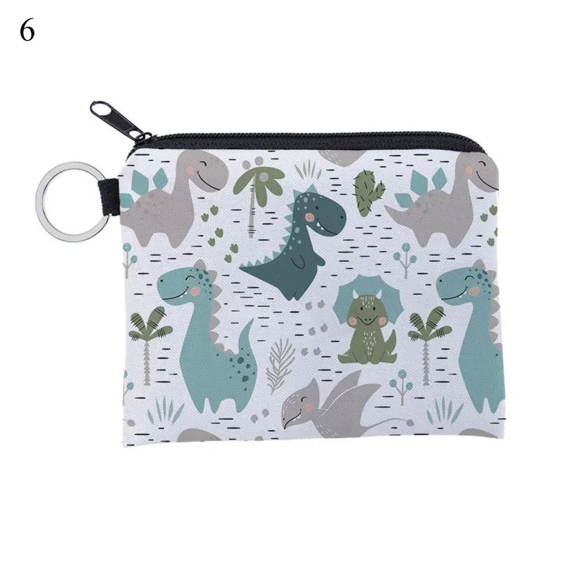 Cartoon Alpaca Printing Square Waterproof Purse Card Key Pouch Girls Cute Small Zipper Coin Holder Wallet | Багаж и сумки